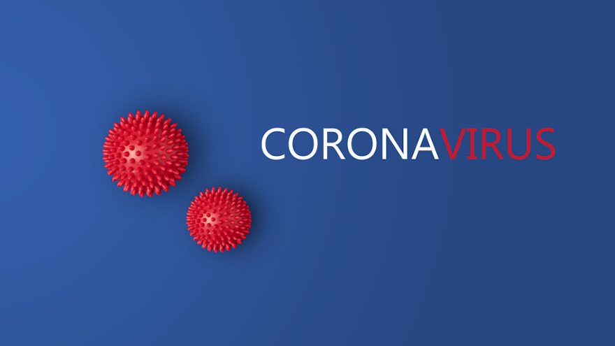 coronavirus image red and blue