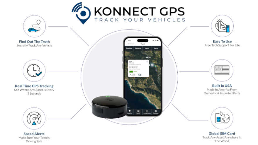 Konnect updates magnetic GPS tracker